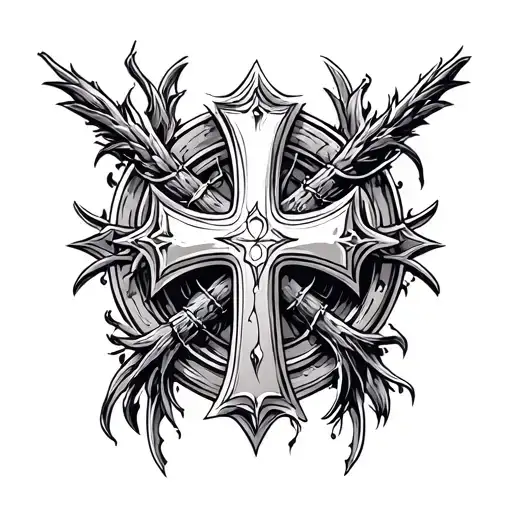 Gothic Cross tattoo design idea
