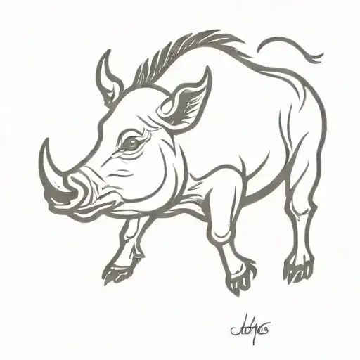 warthog jean the apostle tattoo design idea