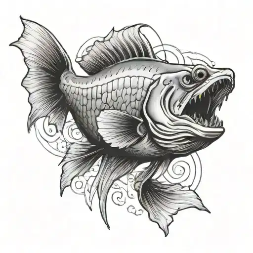 The word Word Fisher  tattoo design idea