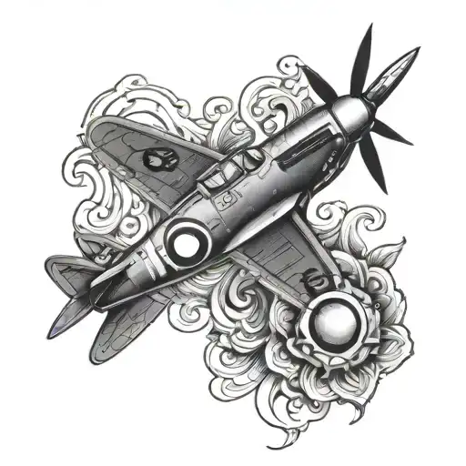 spitfire tattoo design idea