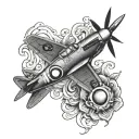 spitfire tattoo design idea