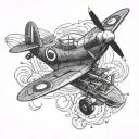 spitfire tattoo design idea