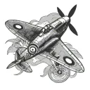 spitfire tattoo design idea