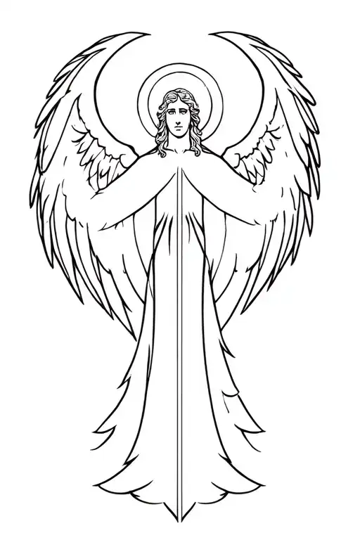 Arc Angel Michael archangel tattoo design idea