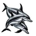 3 Dolphins tattoo design idea