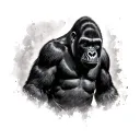 silverback Gorilla tattoo design idea