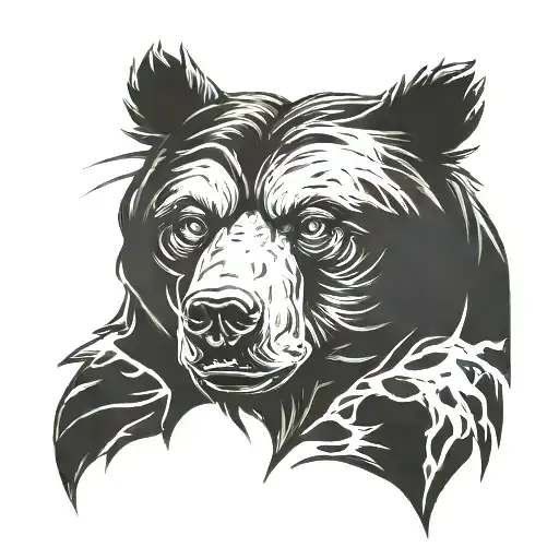 bear ultra instinct gym tattoo design idea