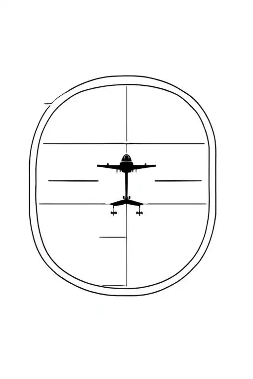 airplane window looking tattoo design idea
