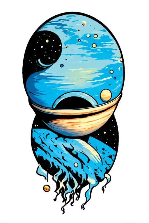 Uranus tattoo design idea