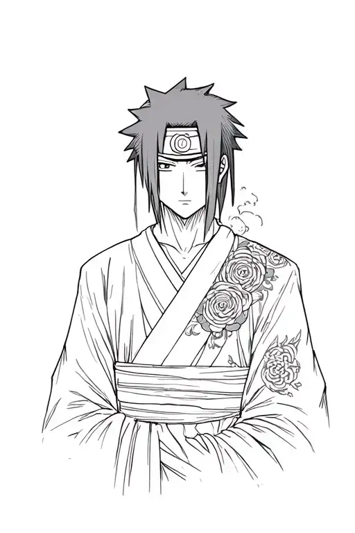 itachi uchiha with illusion tattoo design idea