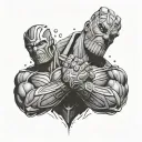 font thanos tattoo design idea