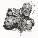 font thanos tattoo design idea