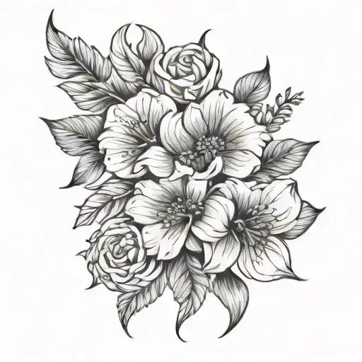 a dainty  floral spine tattoo tattoo design idea