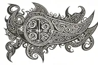 A nova star embedded within a viking ship tattoo design idea