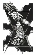 berserk sacrifice mark inside a triangle tattoo design idea