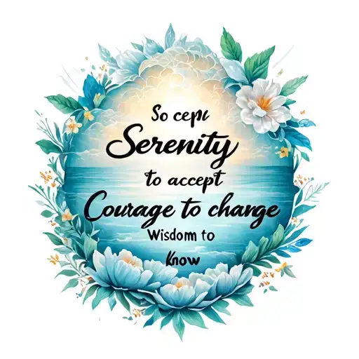 "Serenity to accept, Courage to" Serenity to accept, Courage to change, Wisdom to know. tattoo design idea