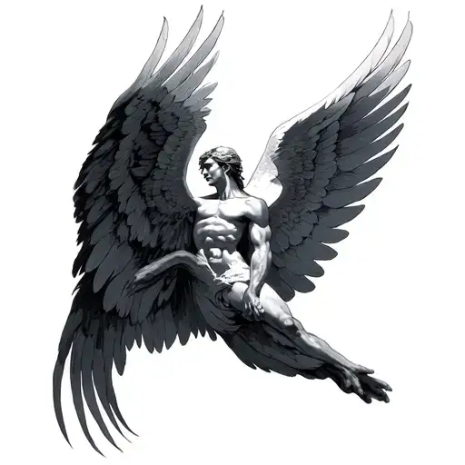 Icarus tattoo design idea