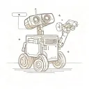 wall-e tattoo design idea