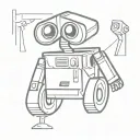 wall-e tattoo design idea