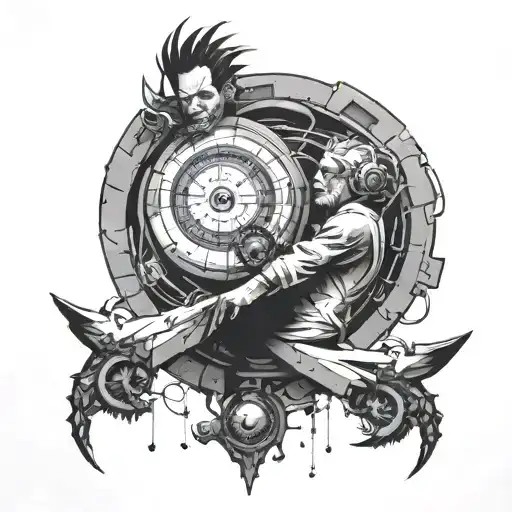 rick with portal tattoo design idea