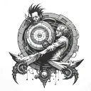 rick with portal tattoo design idea