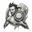 rick with portal tattoo design idea