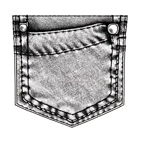 a denim pocket tattoo design idea