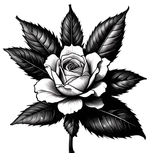 desert rose tattoo design idea