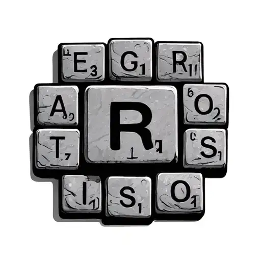 Scrabble Tile tattoo design idea