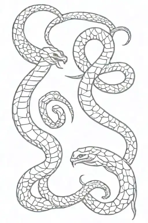 Snake and scorpion  tattoo design idea