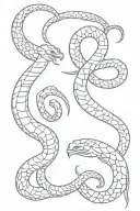 Snake and scorpion  tattoo design idea