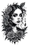 gothic line tattoo tattoo design idea