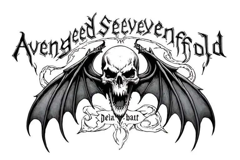 Avenged Sevenfold Deathbat tattoo design idea