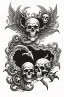 Heaven and Hell War tattoo design idea