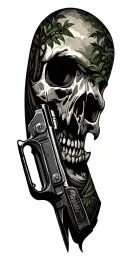 cars guns money trees tattoo design idea