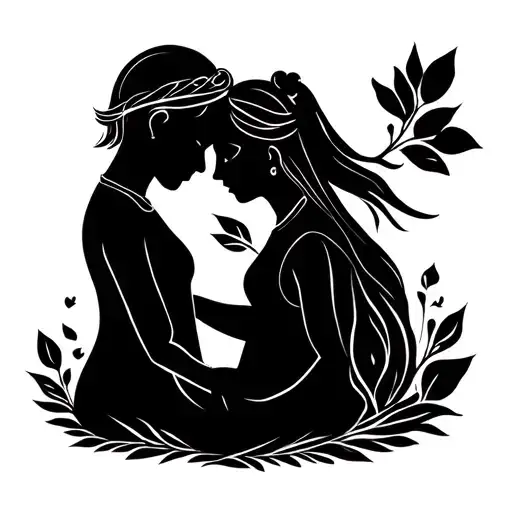 Mom And Son Symbol tattoo design idea