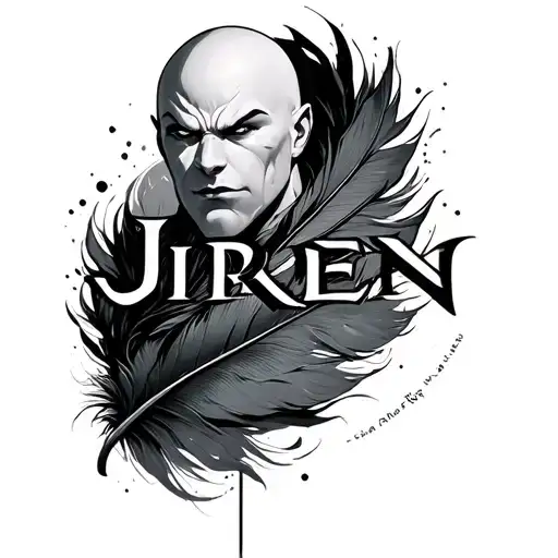"Jiren" infinity, feather tattoo design idea