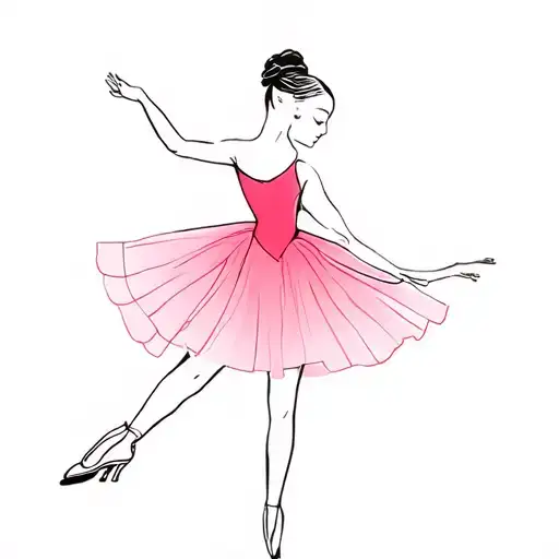ice skater and ballet tattoo design idea