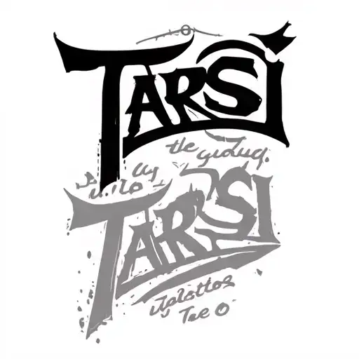 A tribute tattoo for a close friend. The word, tarsi, in Cadillac font incorporated some how. Some urban design. Graffit tattoo design idea
