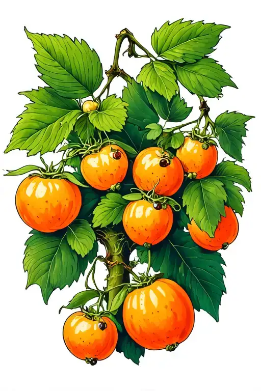 mulberry and cloudberry growing together symbolizing tattoo design idea