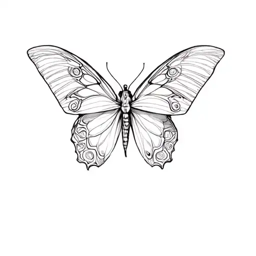 papillon tattoo design idea