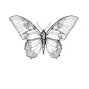 papillon tattoo design idea