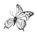 papillon tattoo design idea