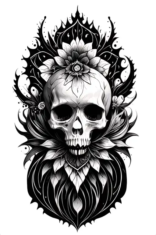 gothic style mandala design tattoo design idea