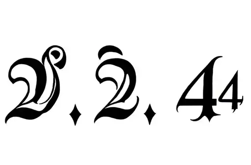 "2 2 4" tattoo design idea