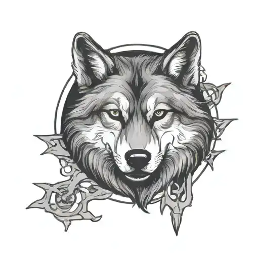 wolf bdsm slavery tattoo design idea