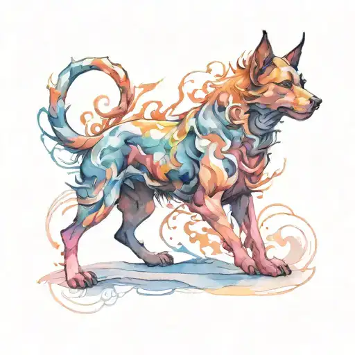 devil dogs tattoo design idea