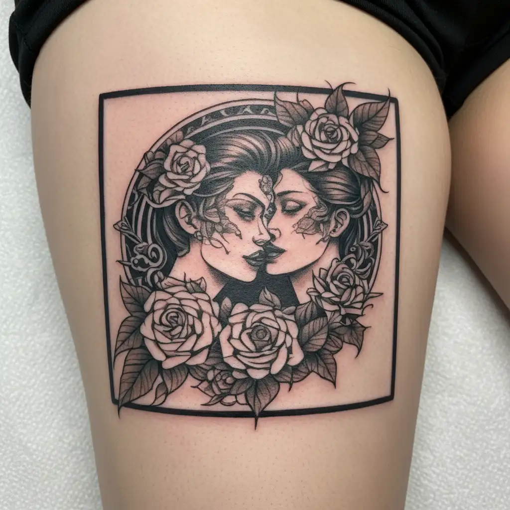 lesbian tattoo design idea