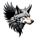 Wolf Phoenix tattoo design idea