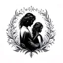 father daughter symbol made tattoo design idea